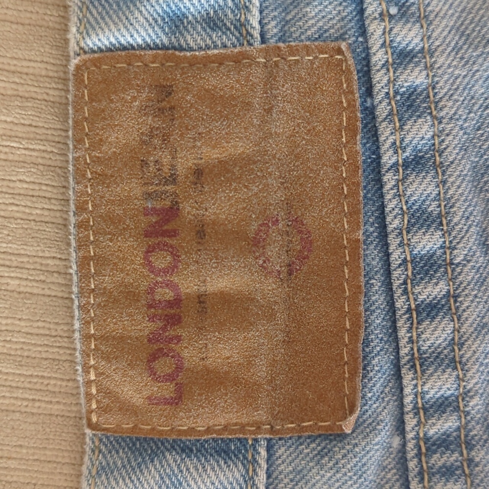 Vtg. London Jean Asian Dragon Embroidered High Rise Cropped Mom Jeans 10 Blue - Picture 4 of 13